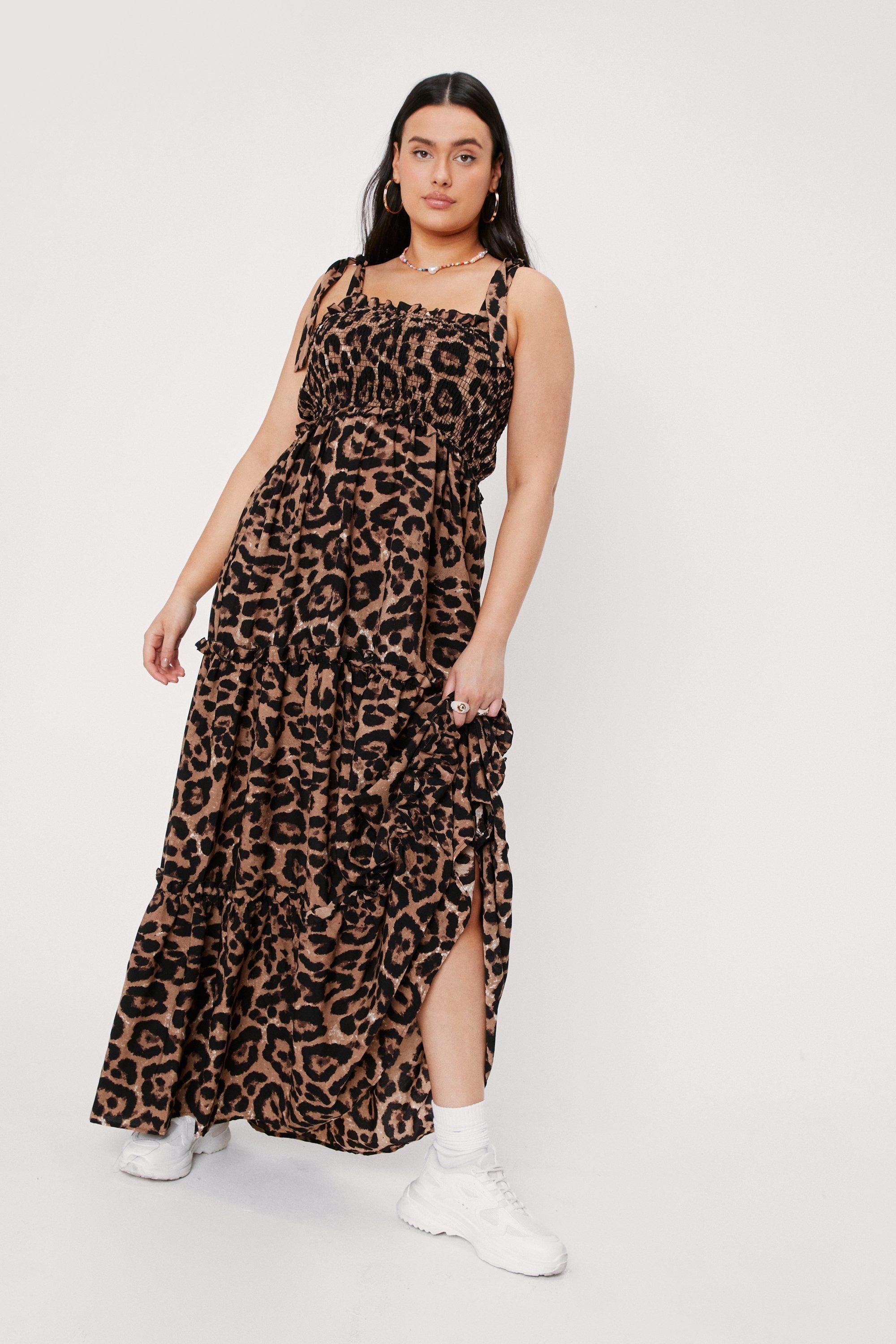 Plus Size Tiered Leopard Print Maxi Dress | Nasty Gal (US)