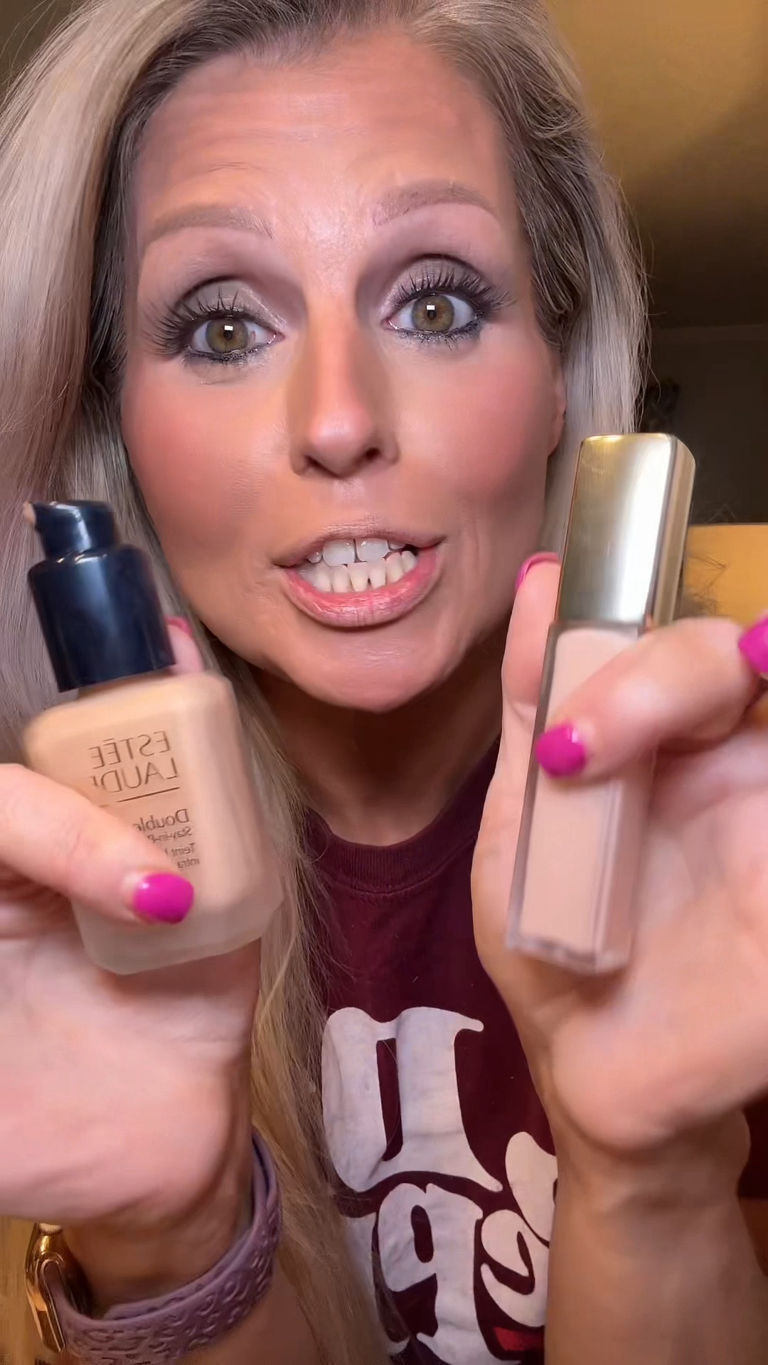 Hands down this is the BEST foundation & concealer. If you’re looking for a full coverage that will last all day & NOT crease…this is def it! DO NOT sleep on the Double Wear Stay in Place!

I’ve listed all my products I’m wearing in this video, but without this foundation & concealer I’d NEVER get it to look as flawless and long lasting as it is.



#LTKOver40 #LTKgrwm #LTKBeauty