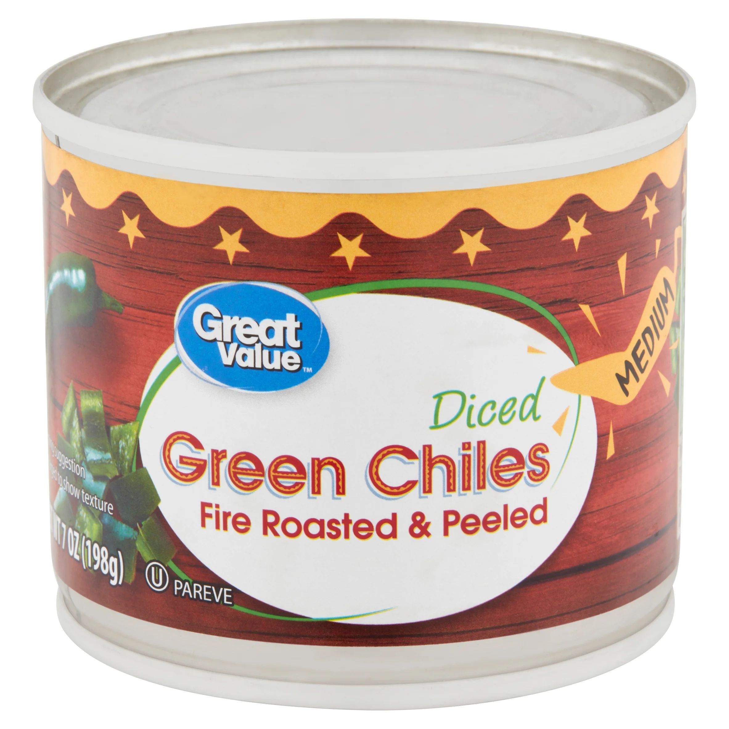 Great Value Medium Diced Green Chiles, 7 oz | Walmart (US)