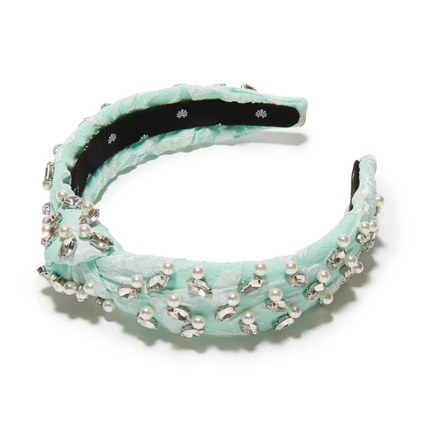 MINT SLIM KNOTTED CRYSTAL GRID HEADBAND | LELE SADOUGHI