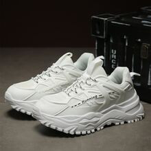 Sporty White Chunky Shoes For Men, Letter Graphic Lace Up Sneakers | SHEIN