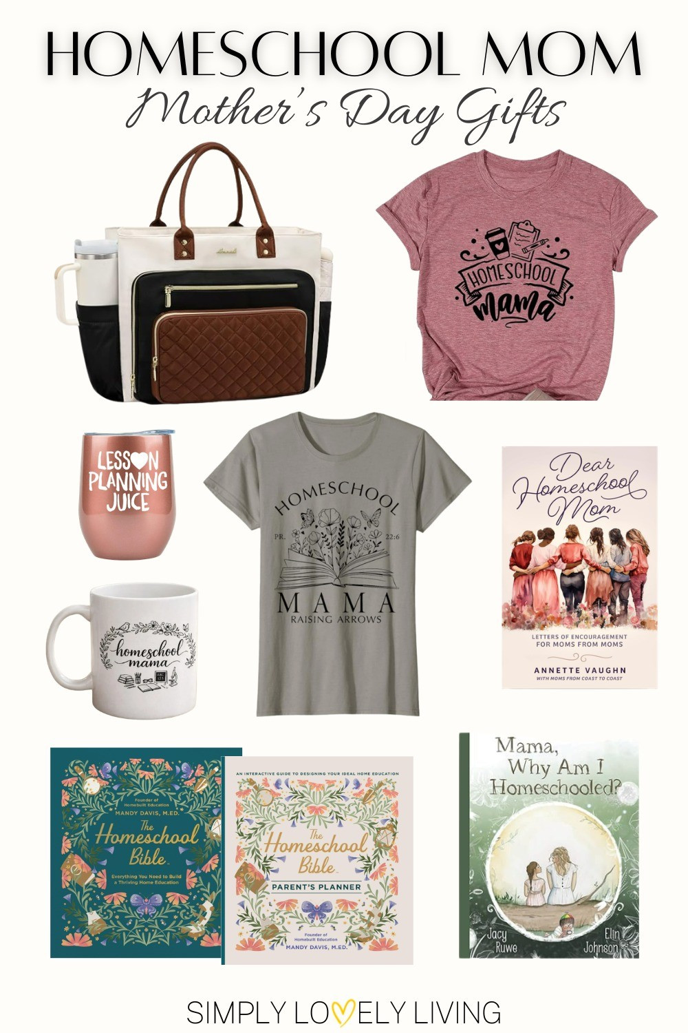 Homeschool Mom - Mother's Day gifts. Laptop Bag with lots of pockets. Homeschool Mom shirt. Homeschool Mom mug. Homeschool Mom books and homeschool Mom planner. Lesson planning juice. #LTKfinds #mothersday

#LTKMothersDay #LTKmomlife