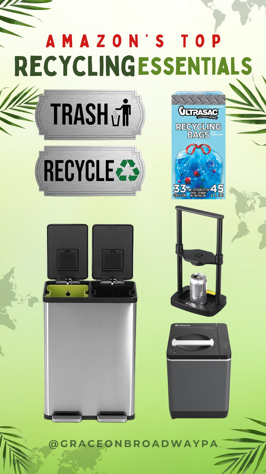 Let’s make recycling easier (and way more organized) with these popular Amazon finds. 🌎💚This collection has everything you need to create a recycling station that works for you and your space. Trust me, it's never been easier to stay eco-friendly! 🙌 Take a look, and let’s do our part in reducing waste while keeping things stylish. 🌿 #EcoFriendly #RecyclingMadeEasy #AmazonMustHaves #LTKHome #SustainableLiving

#LTKActive #LTKFamily #LTKHome