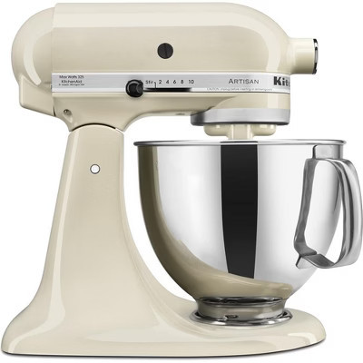 KitchenAid Artisan Series 5-Quart Tilt-Head Stand Mixer in Almond Cream - KSM150PSAC | Target