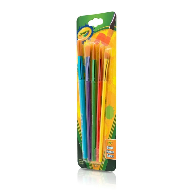 Crayola Paintbrush Set, 5 Paint Brush Styles, School Supplies, Kindergarten Supplies, Kids Paint ... | Walmart (US)