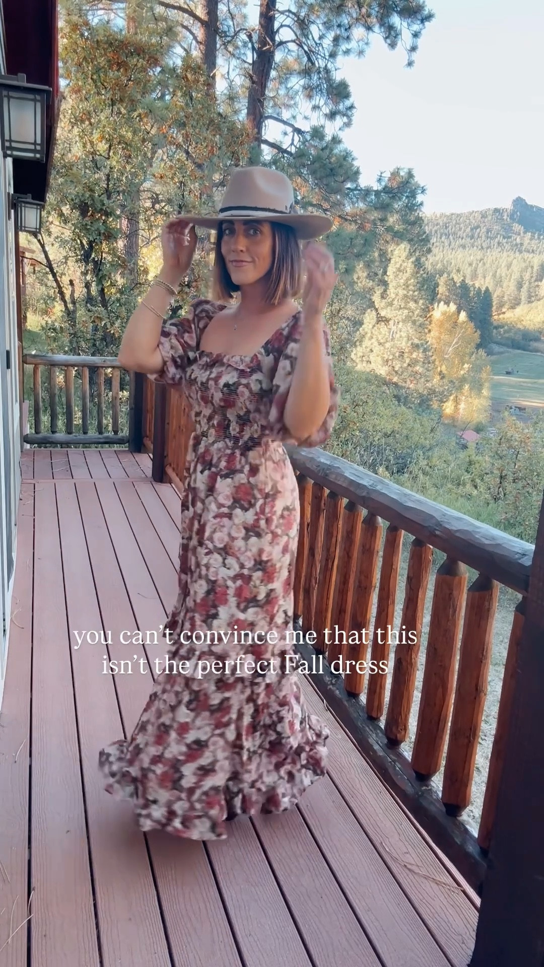 The perfect fall dress! 

The dress I wore for our fall family photo on the ranch! So gorgeous with puff sleeves, ruffle detail, stunning neckline, and a muted floral pattern! It is also lined! 

Wearing size extra small

#LTKOver40 #LTKSeasonal #LTKFindsUnder100