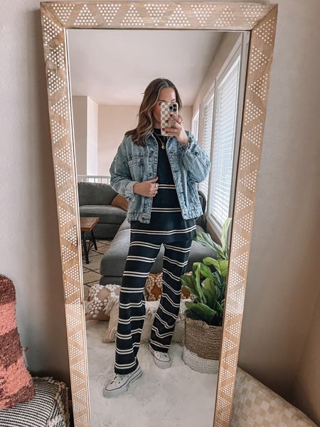 Teacher outfit idea🍎 wearing a small denim jacket and a small matching knit set 

Teacher Tuesday | teacher style | classroom outfit | casual workwear | amazon finds | comfy outfit 


#LTKstyletip