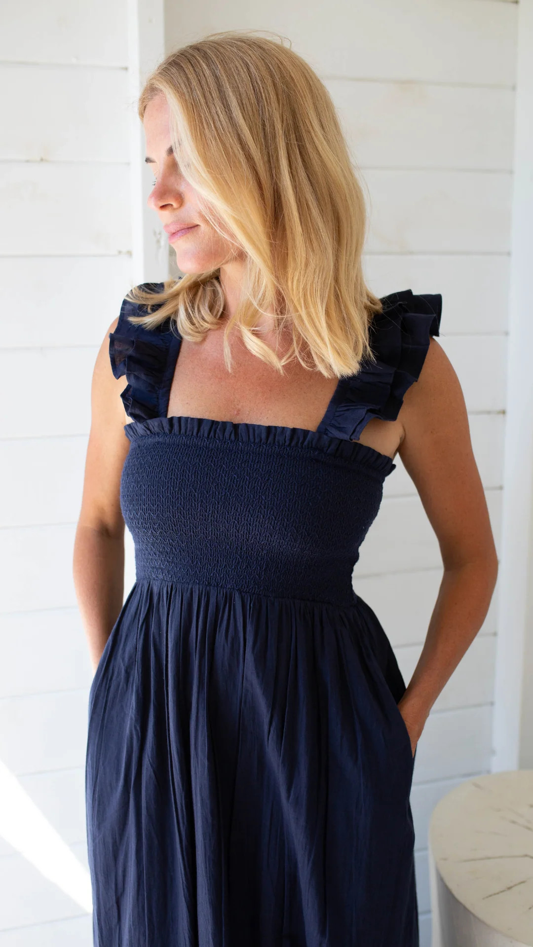 Sasco Dress - Navy | Marea