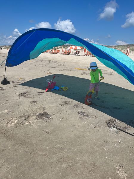 This Shibumi canopy is a beach must have for kids! Hunter has been loving digging in the sand and it provides the perfect shady play area  

#LTKtravel #LTKfamily #LTKkids