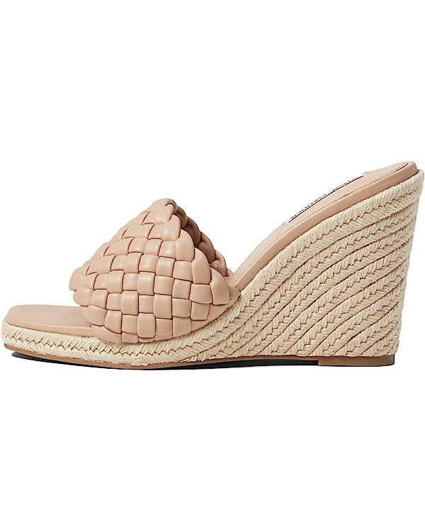 Steve Madden Udele Wedge Sandals for Women - Man Made Upper, Slip-On Style, and Square Open Toe | Amazon (US)