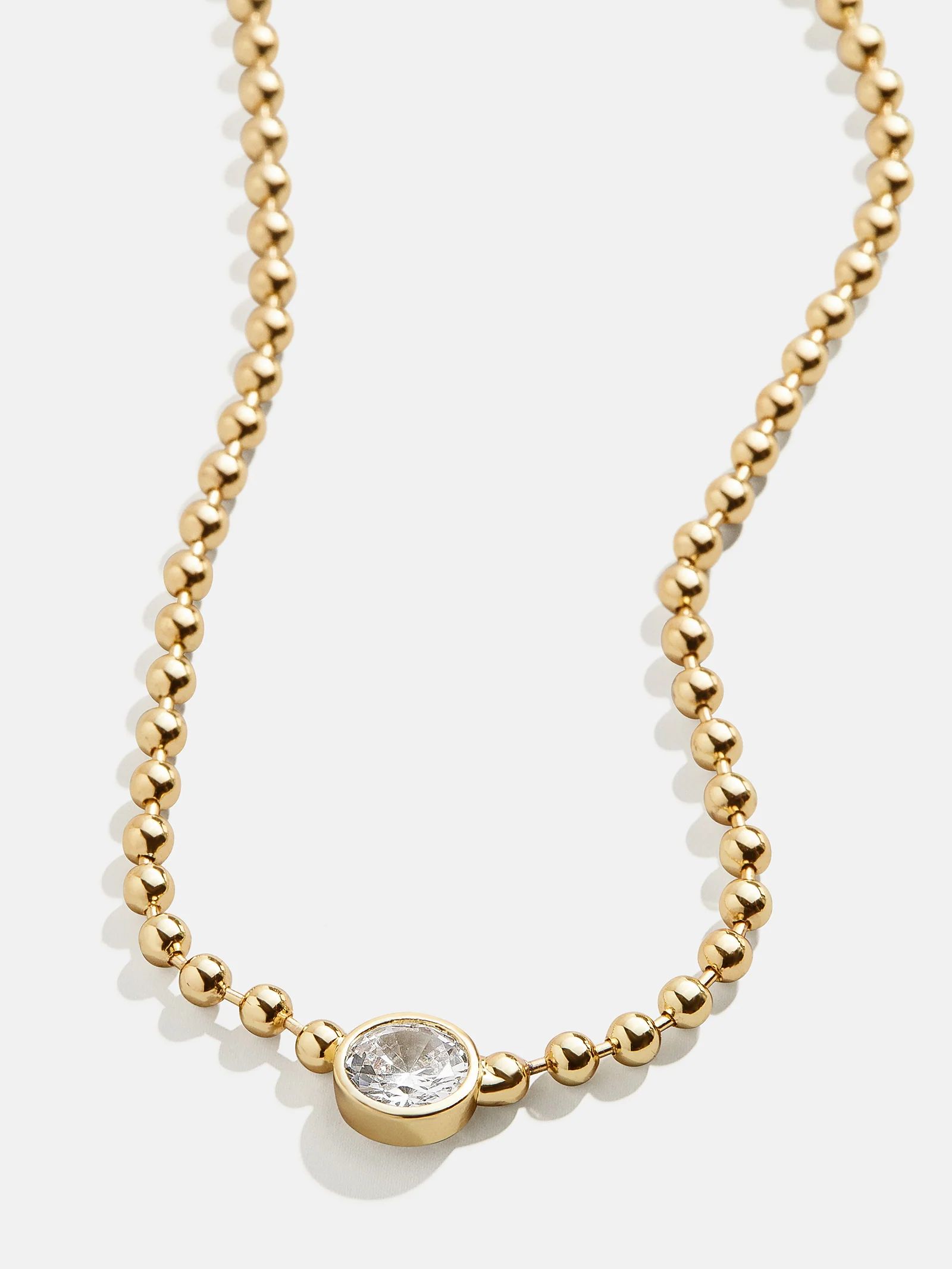 Kaycee Necklace - Clear/Gold | BaubleBar (US)