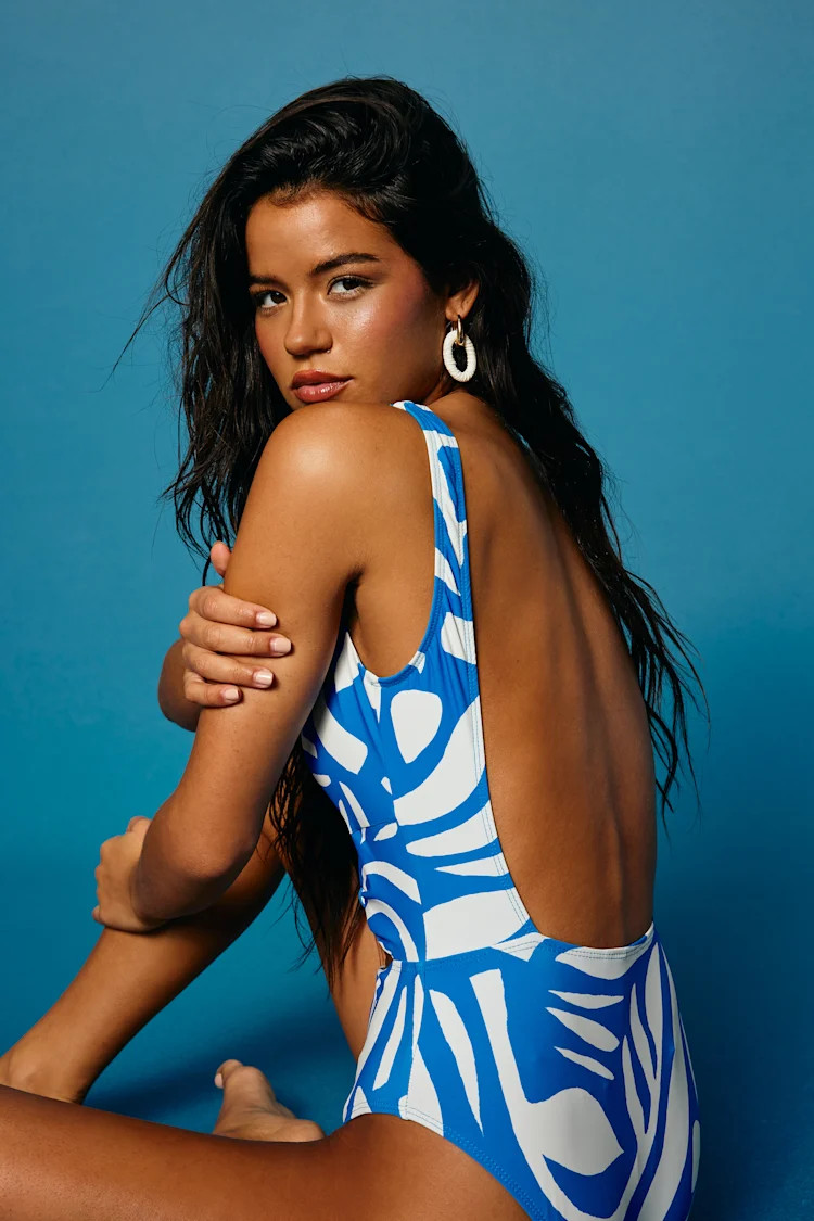 Bolonia Bright Blue Abstract Cutout One-Piece Swimsuit | Lulus