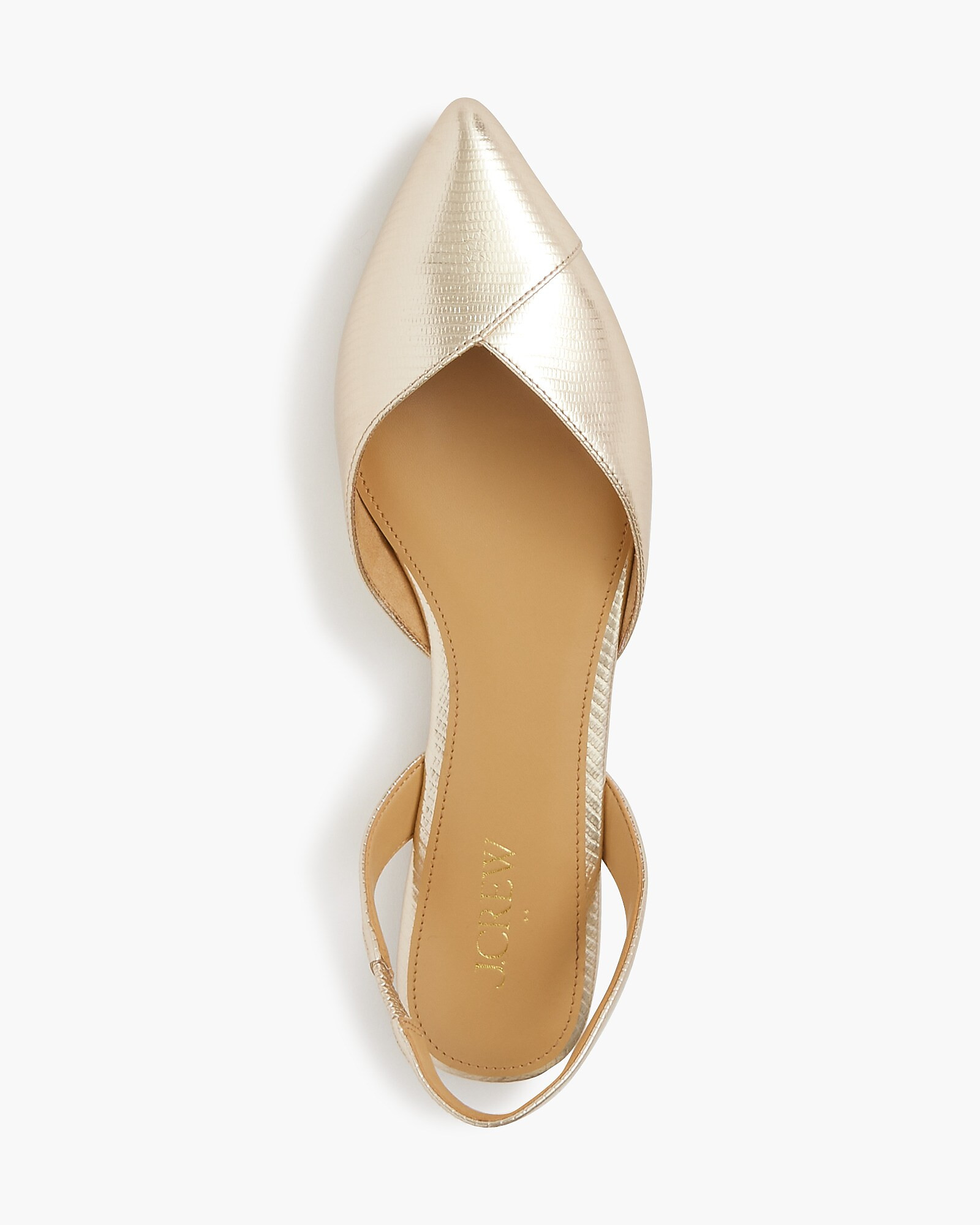 Metallic slingback flats | J.Crew Factory