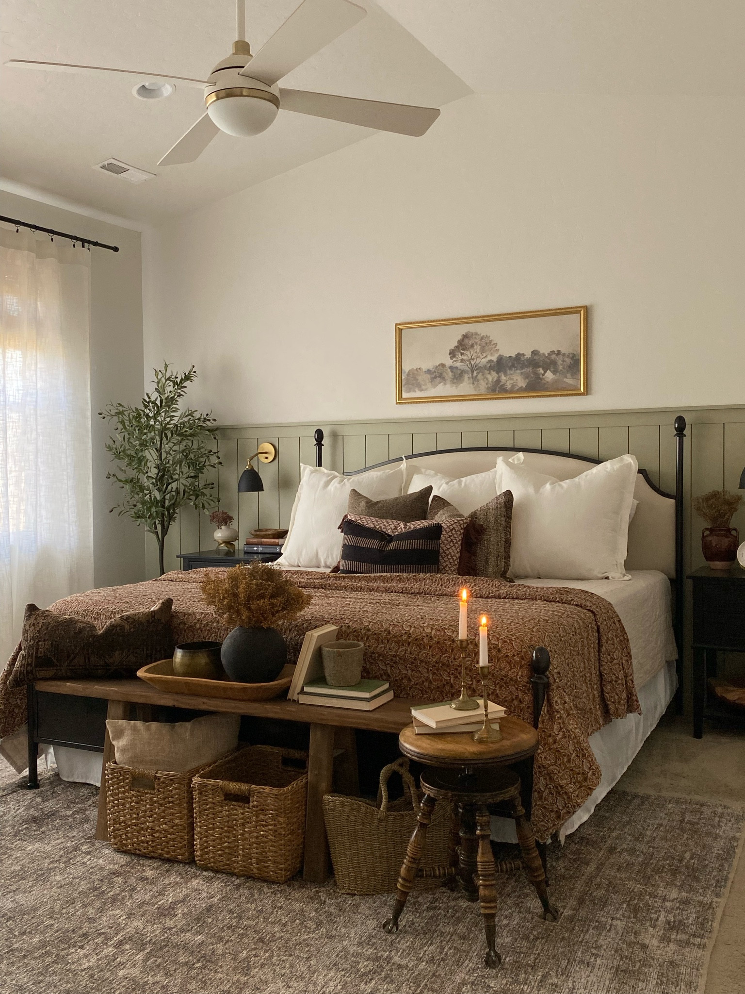 Our primary bedroom got a little refresh giving it more of a collected look. Etsy is a great way to find antiques  and unique items you’ll fall in love with.