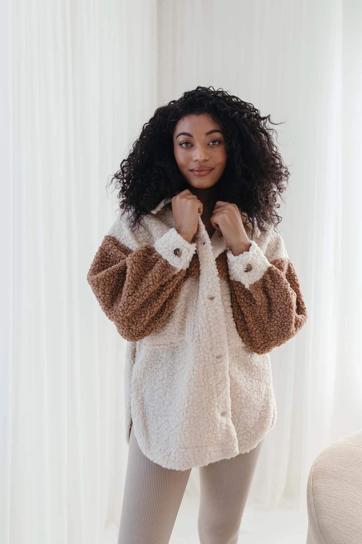 Skylar Color Block Sherpa Jacket | The Post