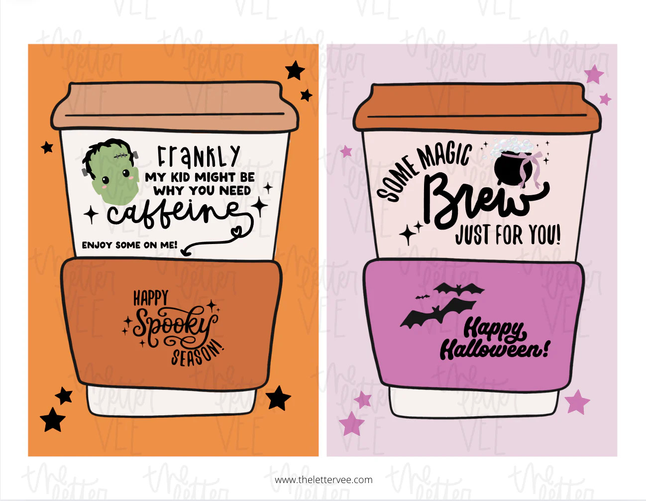 Halloween Gift Card holders | Printable Gift | The Letter Vee