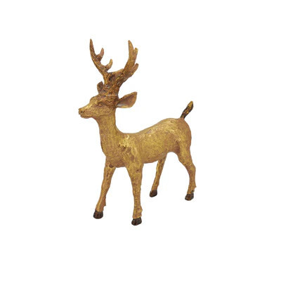 9" Gold Standing Deer | The Nested Fig