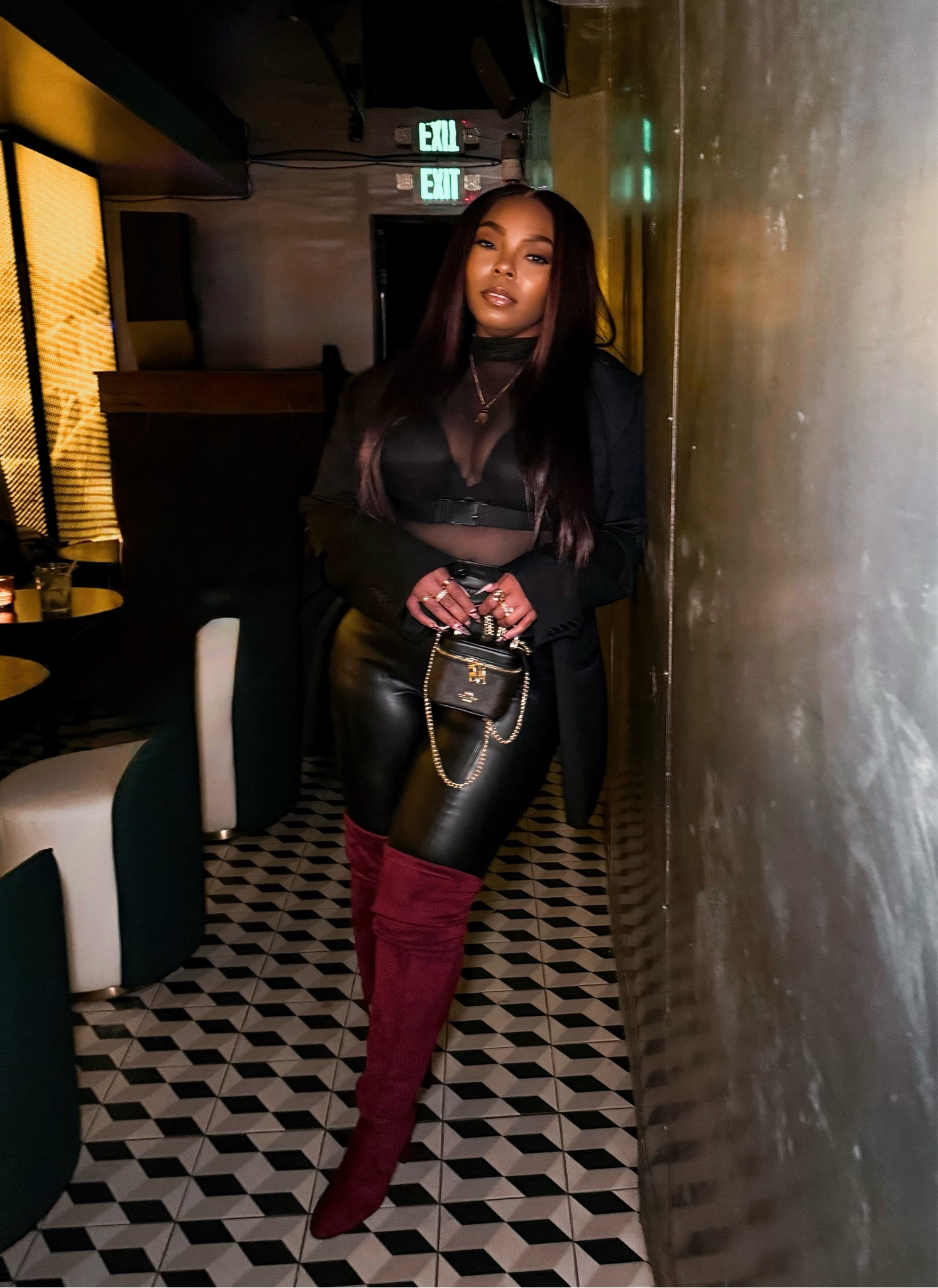 Boots are extremely old and blazer is thrifted 