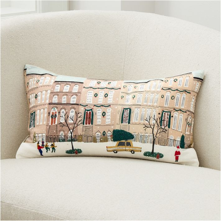 Nicole Cicak Holiday Brownstone Pillow Cover | West Elm (US)