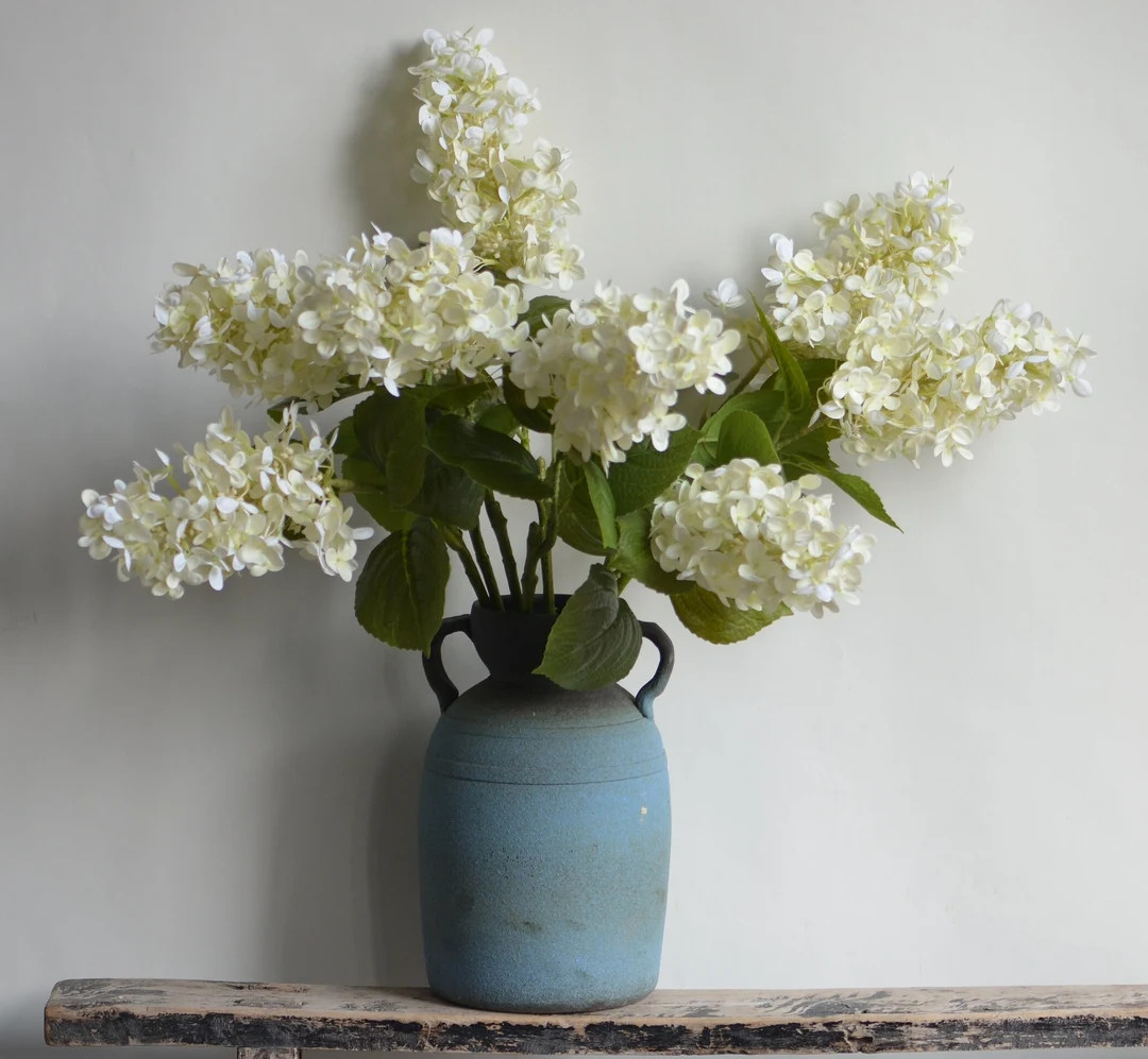 27.5 Real Touch Cream Hydrangea Branch, Realistic Ivory Faux Lilac Flowers DIY Floral Supply Wedd... | Etsy (US)