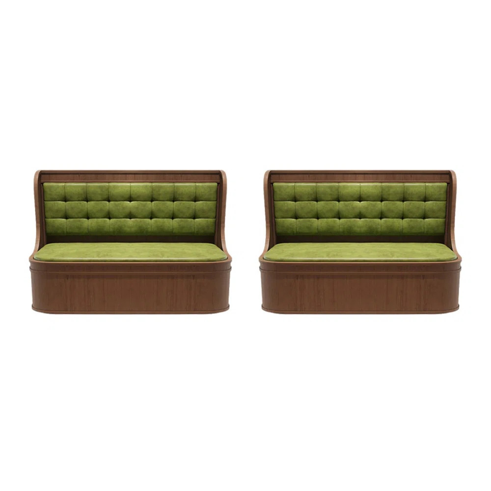 Restaurant Cafe Bar Retro Light Luxury Bench Upholstered Bench (Set of 2) | Wayfair North America