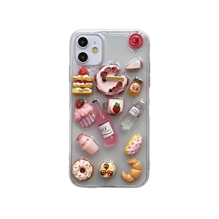 Cute Dessert Phone Case, Funny 3D Breadcake Simulation Food Case for iPhone 15 14 13 12 11 Pro Ma... | Amazon (US)