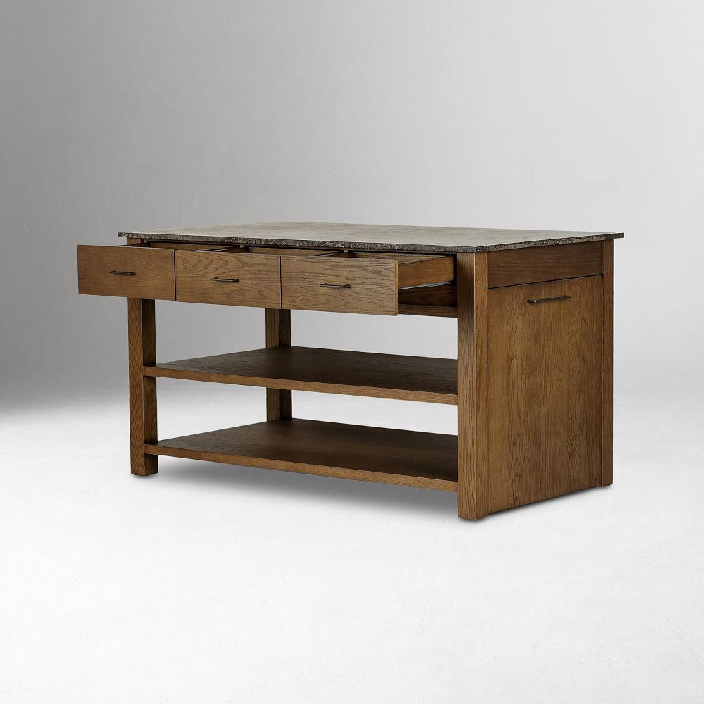 Rhosyn Marble Kitchen Island (65"–117") | West Elm (US)