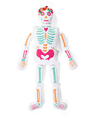 60x32 Sugar Skull Skeleton Buddy Halloween Pillow | TJ Maxx
