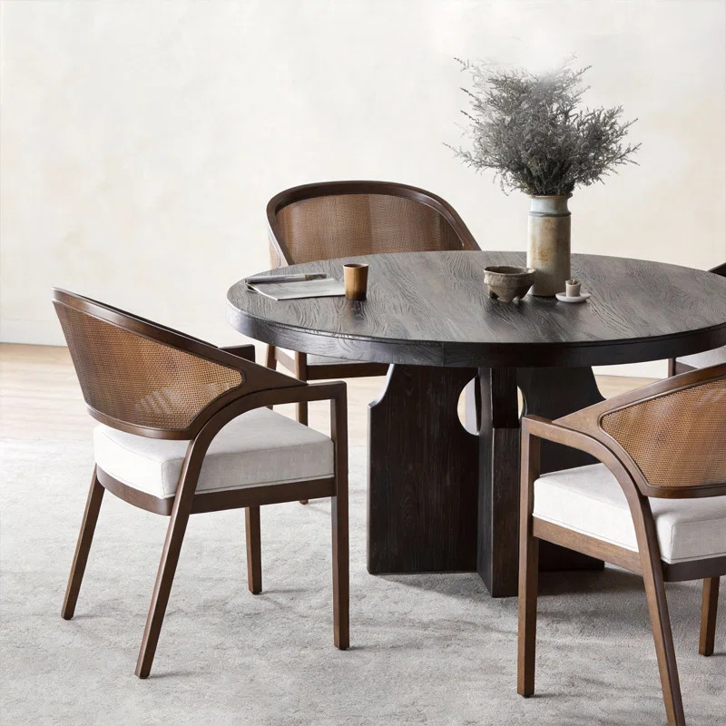 Aliha 19'' H Foam Padding Upholstered Cane Back Side Chair (Set of 2) | Wayfair North America