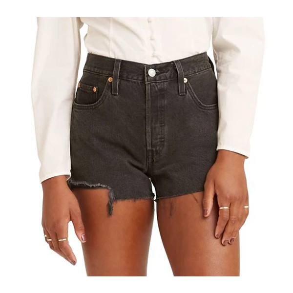 Women's Levi's 501® Original High-Rise Jean Shorts 23 Lunar Black | Scheels
