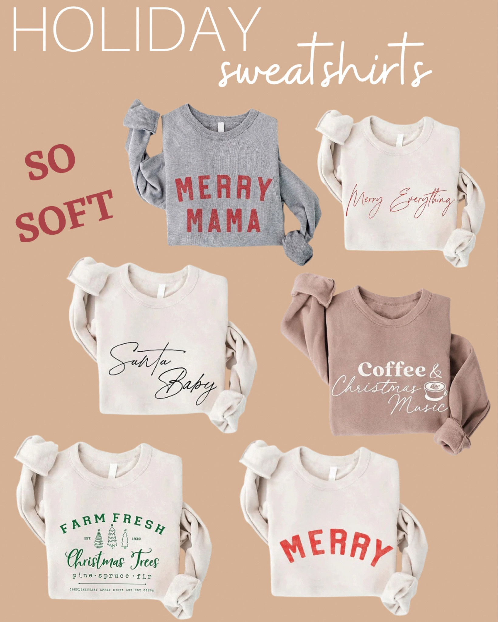 THE SOFTEST fleece lined holiday sweatshirts! 🎅🏻 

#LTKGiftGuide #LTKCyberweek #LTKHoliday