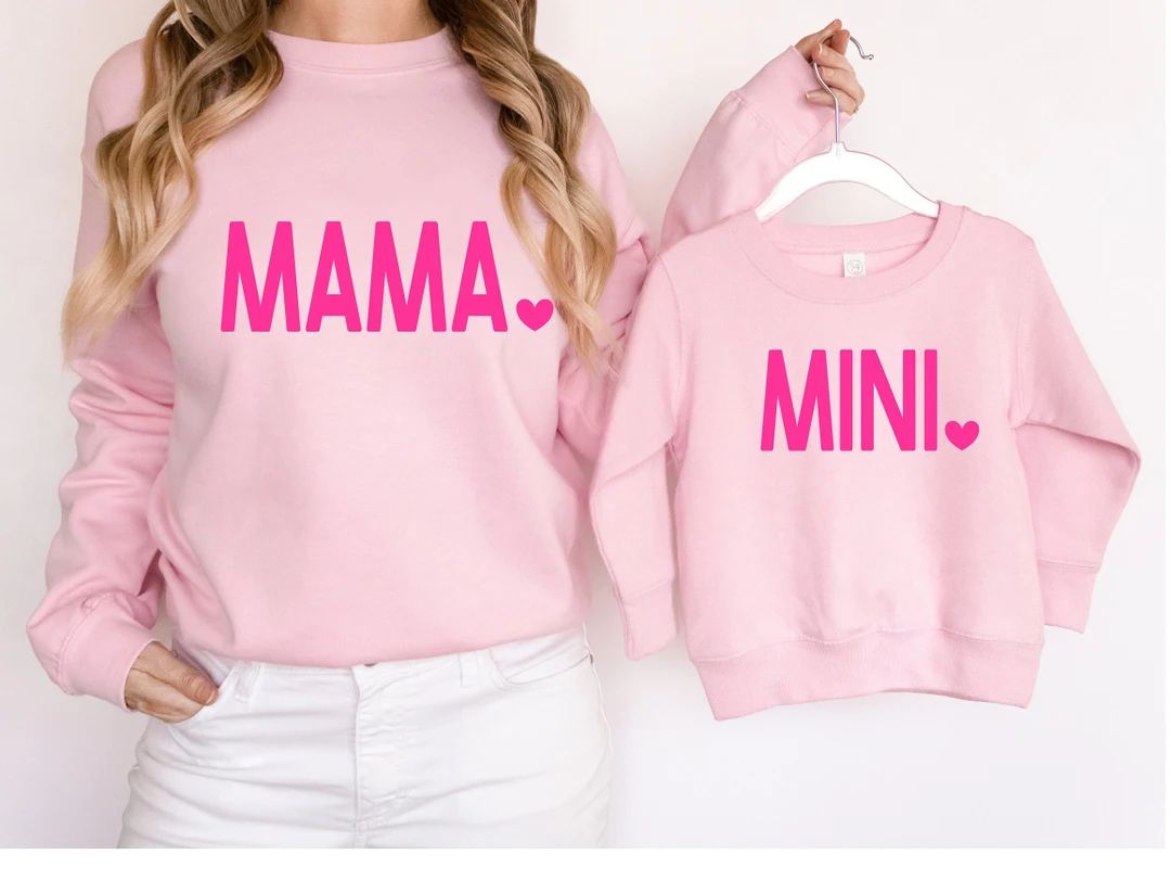 Matching mommy and me valentine day shirts, Mama Valentine Sweatshirt Gift, Matching Mommy and me... | Etsy (US)
