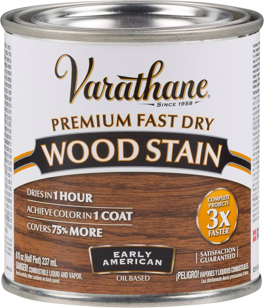 Varathane 262024 Premium Fast Dry Wood Stain, 1/2 Pint, Early American | Amazon (CA)