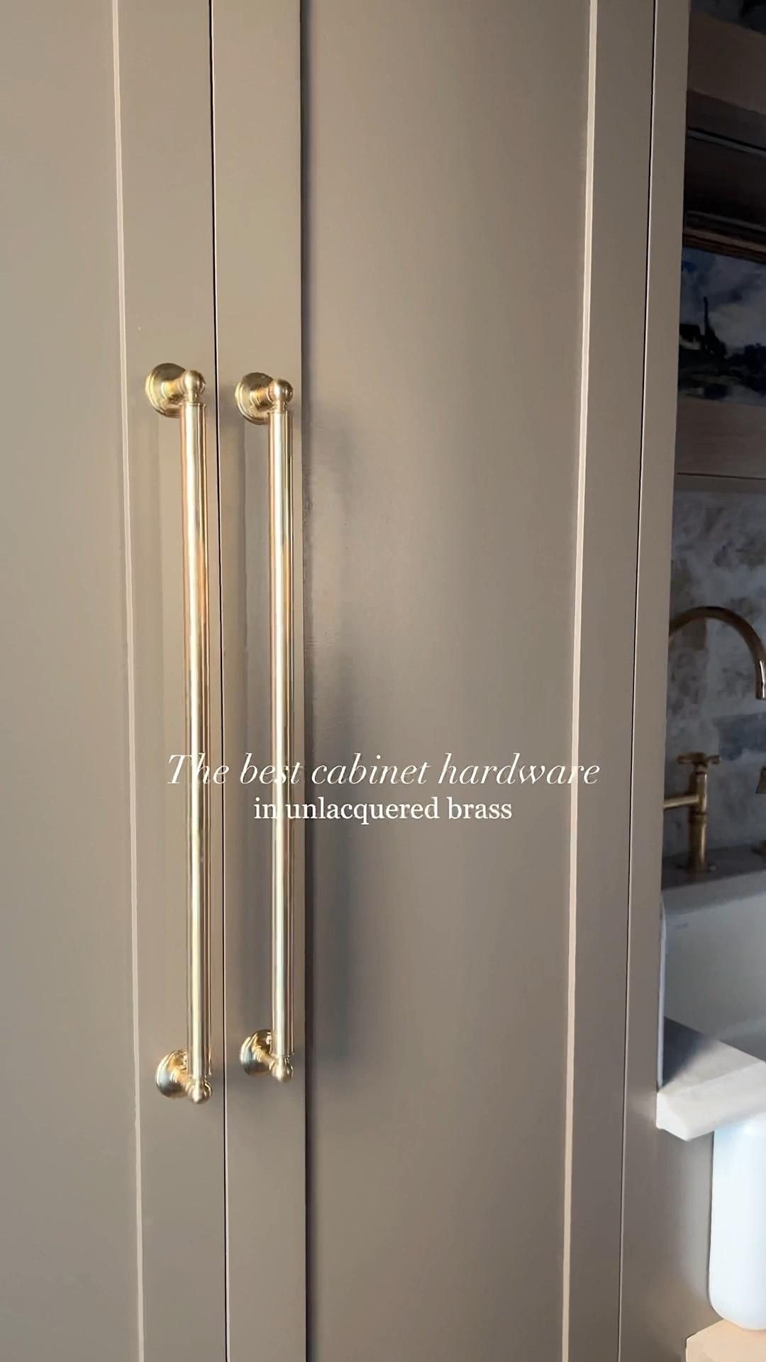 This is some of my favorite cabinet hardware! All of my finishes are in unlacquered brass in this room 

#LTKHome #LTKStyleTip #LTKSaleAlert
