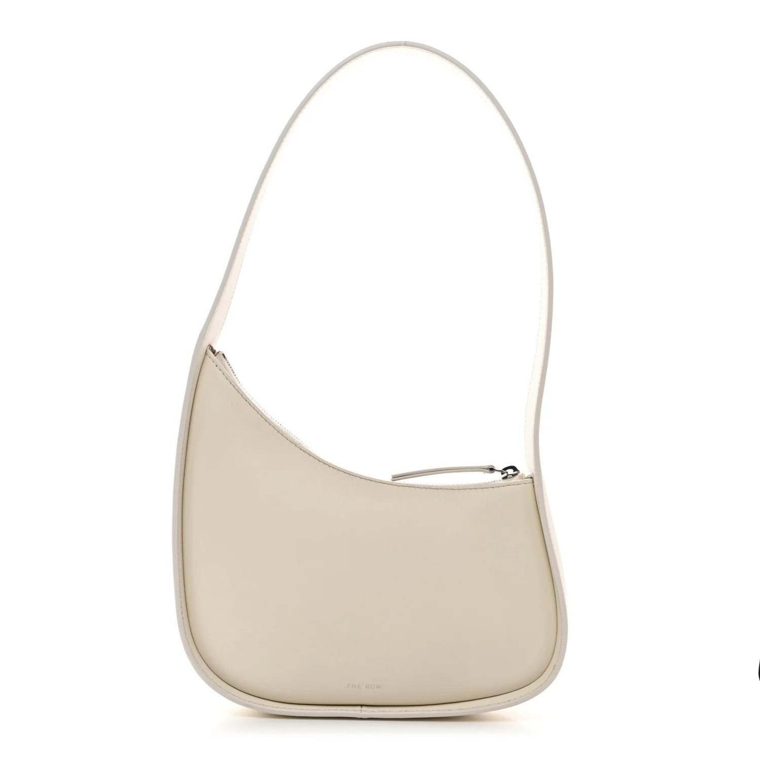 The Row Smooth Calfskin Half Moon Shoulder Bag New Ivory | FASHIONPHILE (US)