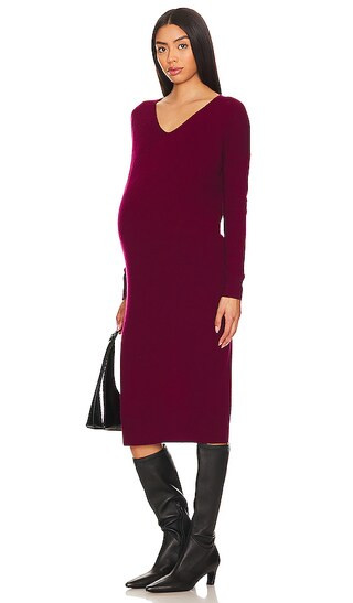 The Mackenzie Maternity Sweater Dress in Rhubarb | Revolve Clothing (Global)