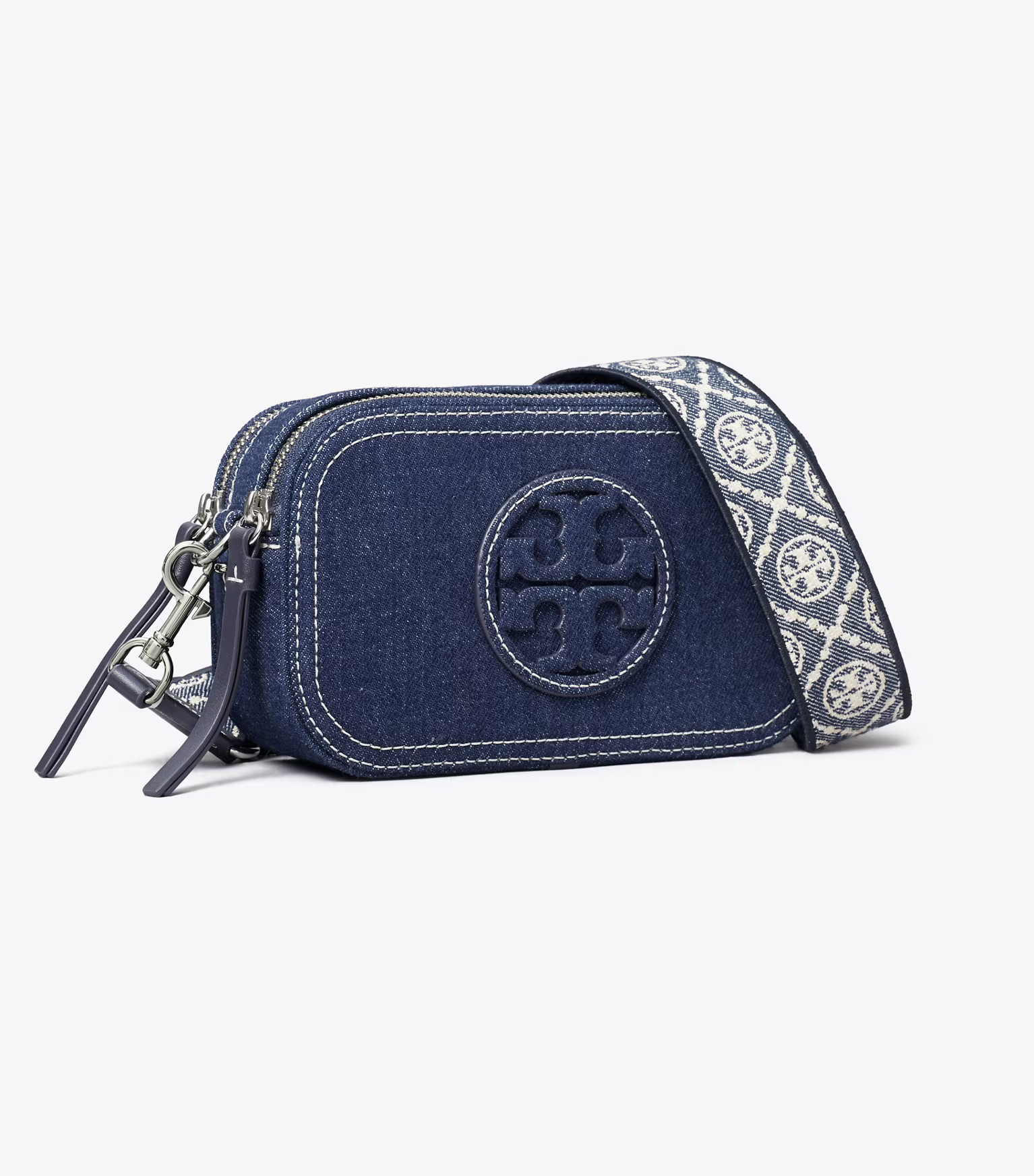 Mini Miller Denim Crossbody Bag: Women's Designer Crossbody Bags | Tory Burch | Tory Burch (US)