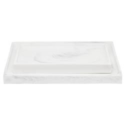 Pigeon and Poodle Parma Modern Classic White Resin Tray - Set of 2 | Kathy Kuo Home