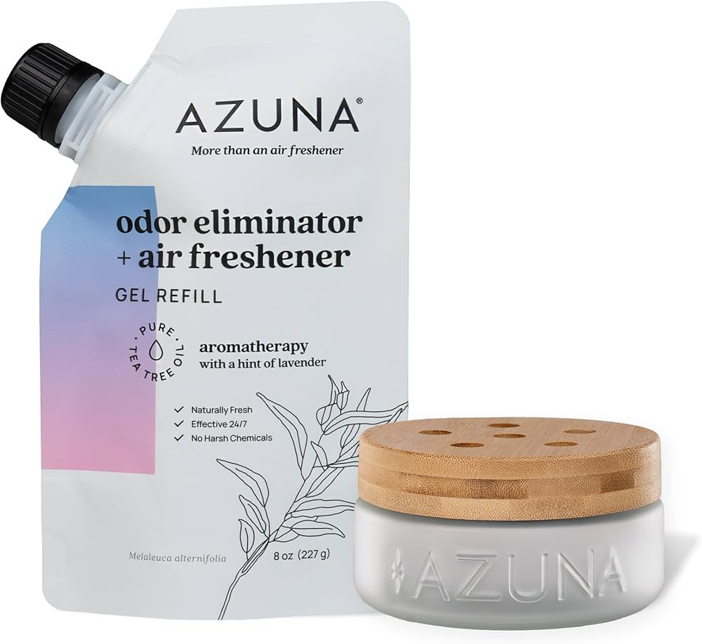 Azuna Air Freshener & Odor Eliminator for Strong Odor | 1 Room Kit Includes (1) Empty Luxe Glass ... | Amazon (US)
