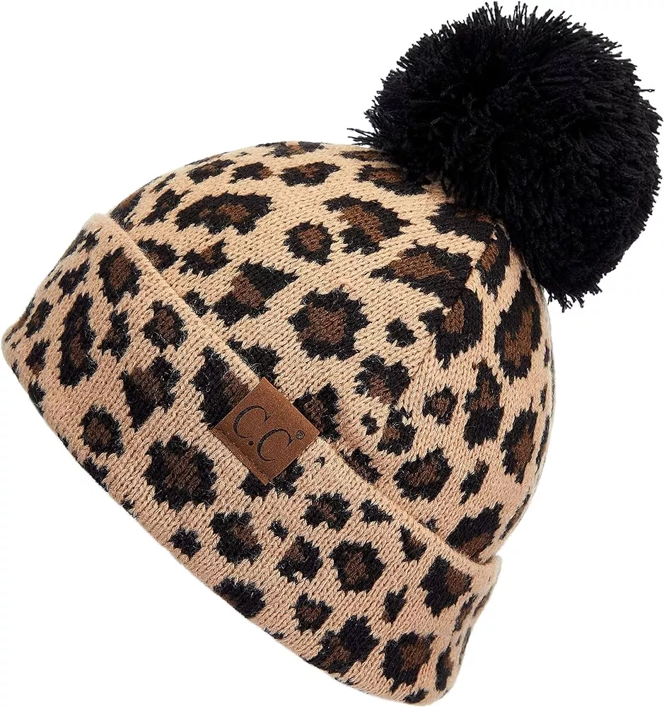 Cozy Bouclé Faux-Fur Pom-Pom Beanie Hat For Women