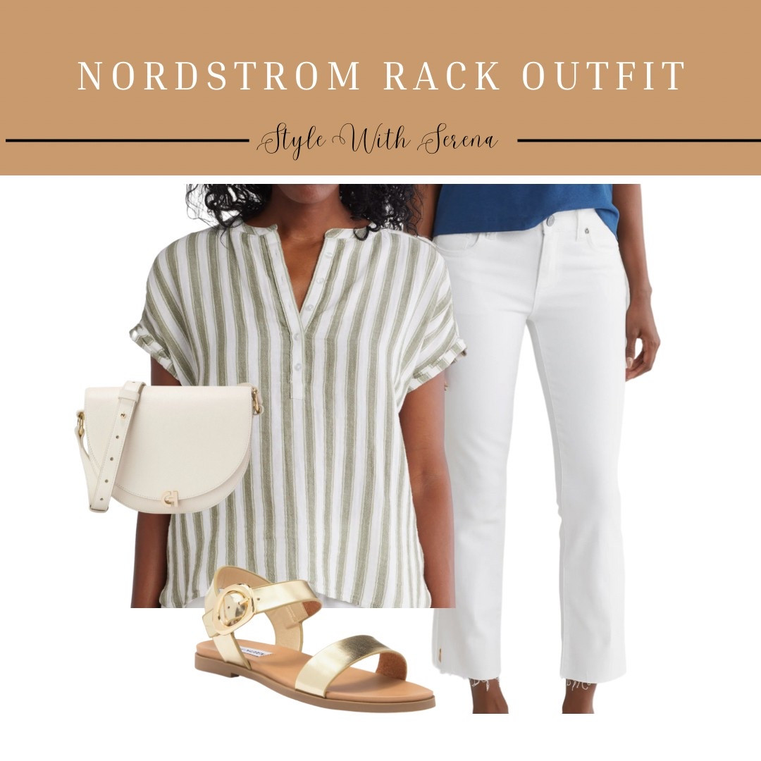 Nordstrom rack outfit, Nordstrom rack fashion, summer fashion, white jeans, white denim, summer blouse, sandals, handbag

#LTKStyleTip #LTKFindsUnder100 #LTKOver40