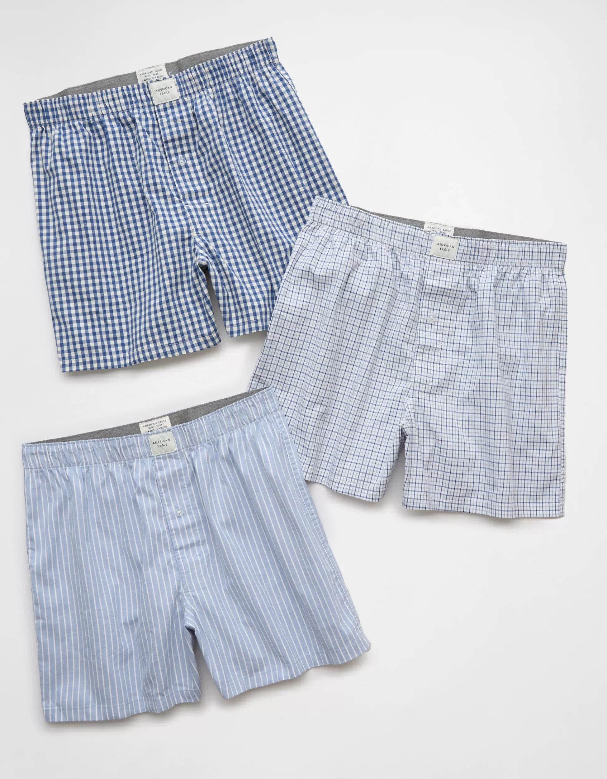 AEO Men's Stretch Boxer Short 3-Pack | American Eagle Outfitters (US & CA)