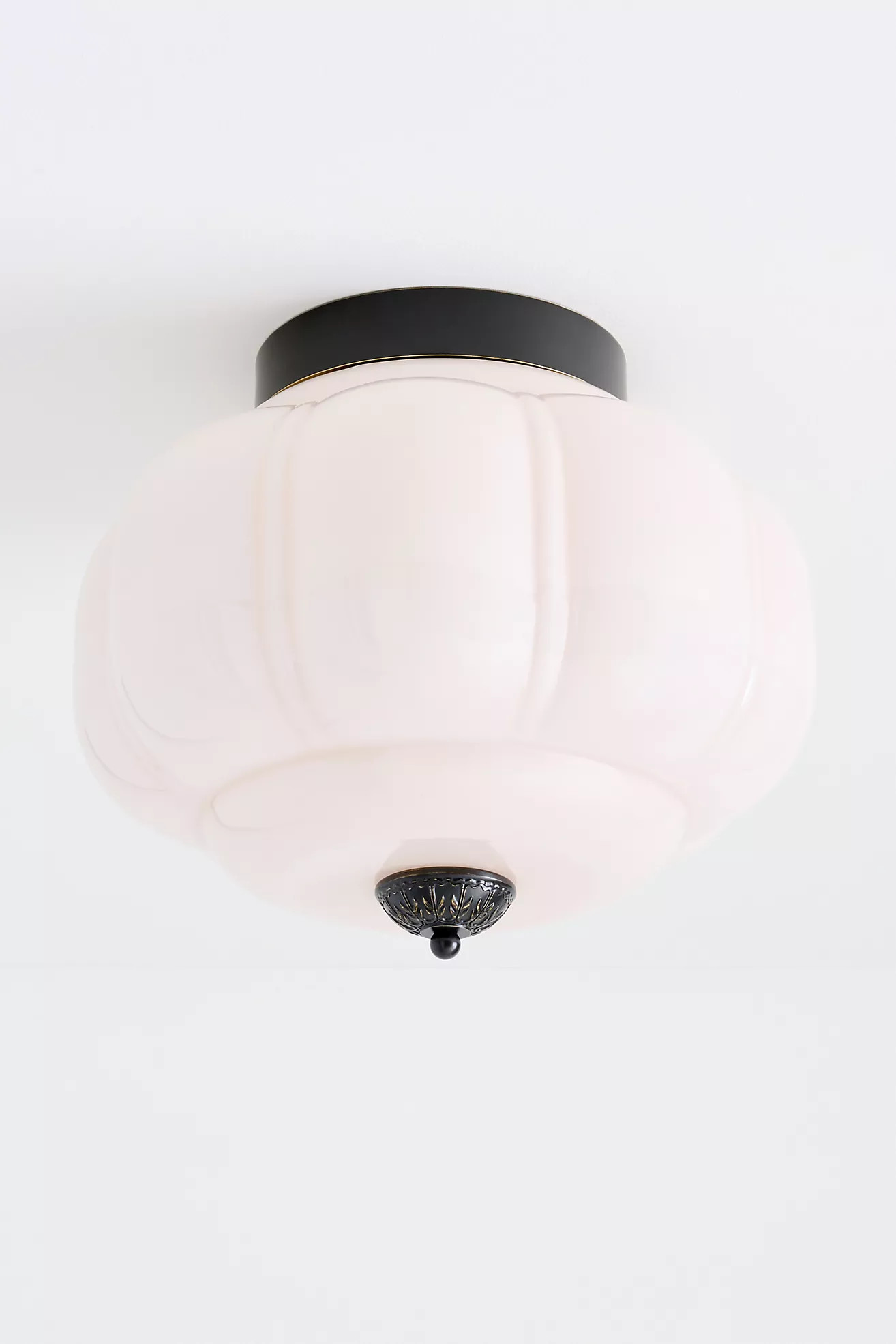 The Eloise Scallop Milk Glass Flush Mount Ceiling Light | Anthropologie (US)