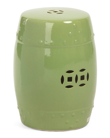 18in Cutout Classic Ceramic Decorative Barrel Stool | TJ Maxx