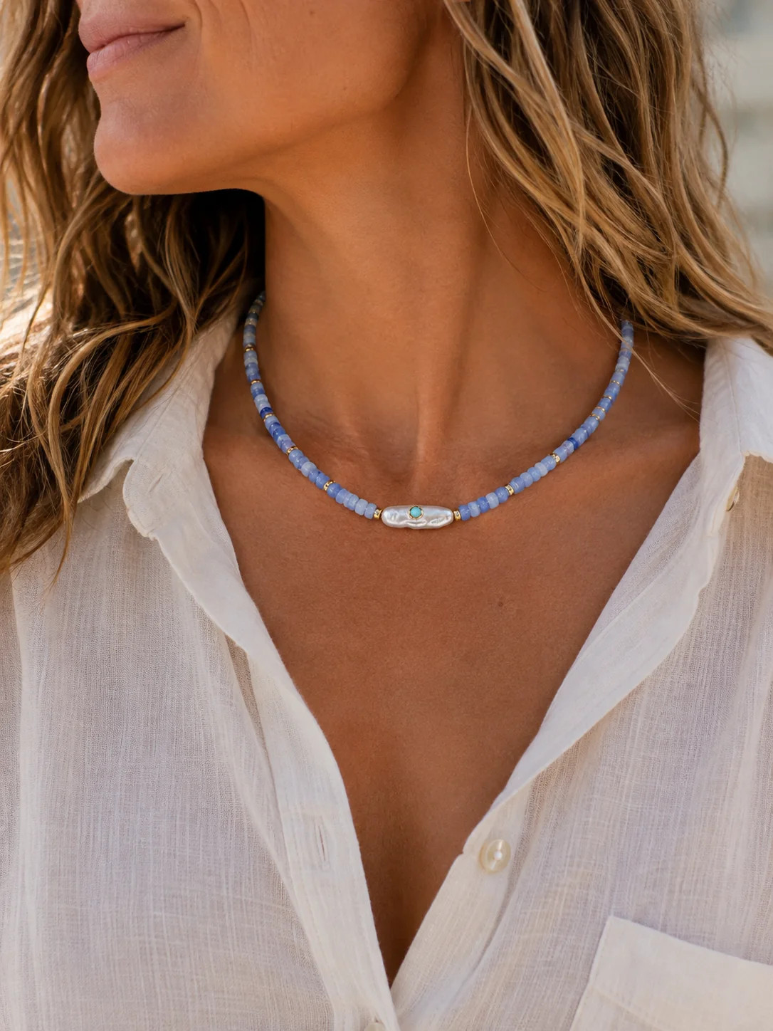 Blue Lagoon Pearl Necklace | Erin McDermott Jewelry