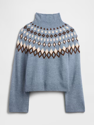 Relaxed Fair Isle Mockneck Sweater | Gap Factory