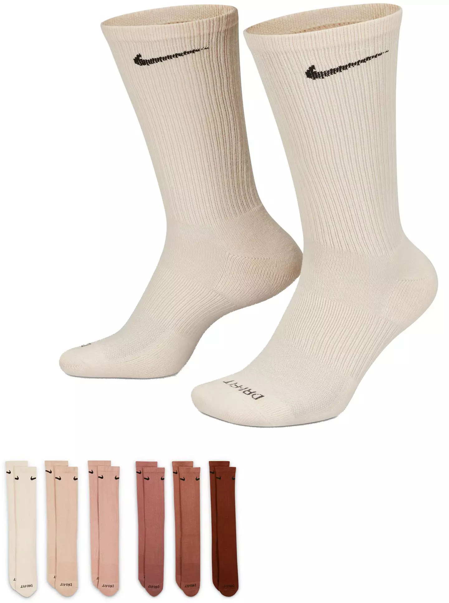 Nike Dri-FIT Everyday Plus Cushioned Training Crew Socks - 6 Pack | DICK'S Sporting Goods