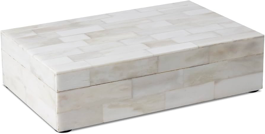 Handicrafts Home Decorative Storage Box with Lid- 8x5x2” Small Keepsake, Trinket Box, Memory Bo... | Amazon (US)