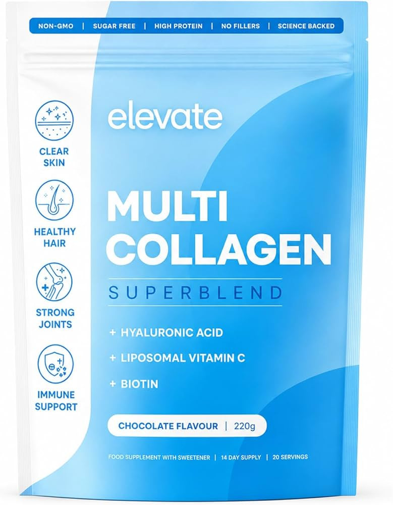 Elavate Collagen for Women, Multi Collagen Powder with Hyaluronic Acid, Biotin & Vitamin C, Skin,... | Amazon (US)