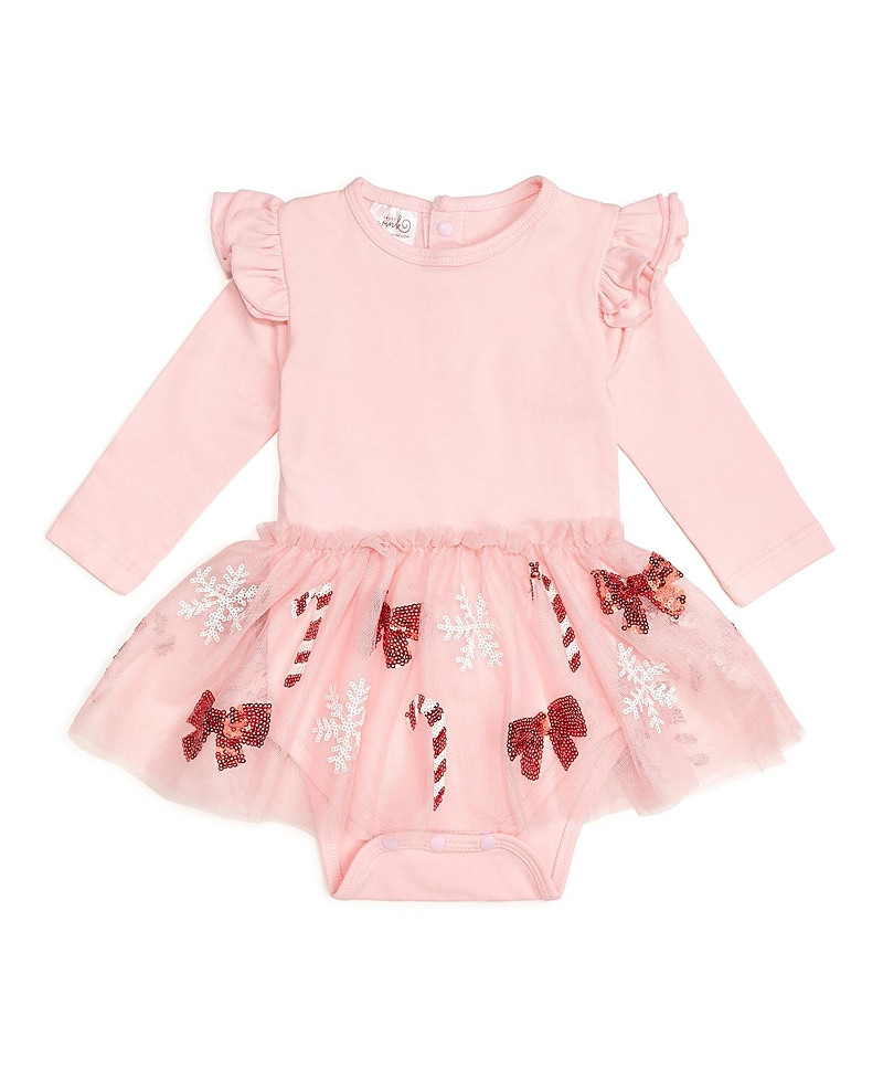 Sweet Wink Girl Candy Cane Cutie Christmas Long Sleeve Tutu Bodysuit - Baby | Bloomingdale's (US)